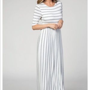 PinkBlush Striped Maternity Dress
